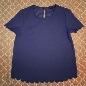 Scalloped Banana Republic Blouse
